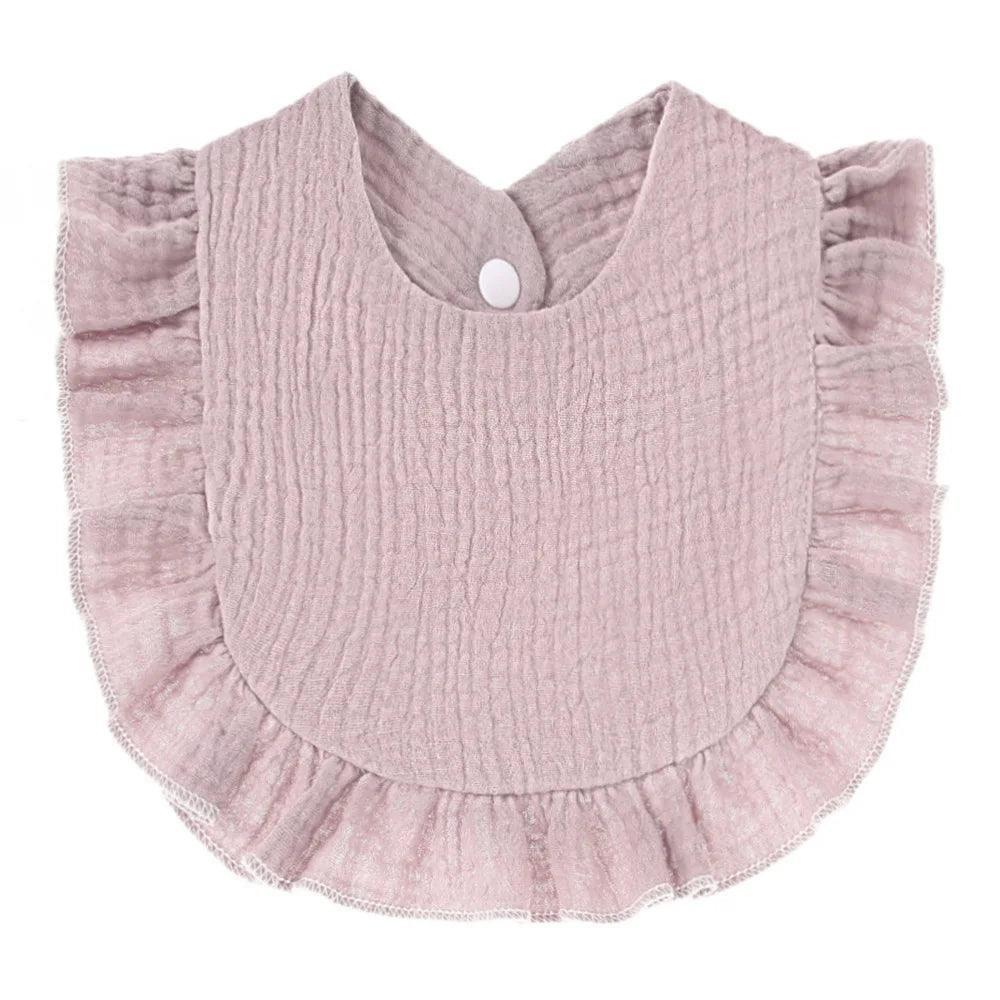 Muslin Cotton Baby Bibs & Burp Cloths - Ruffle Bandana Drool Bibs for Newborns