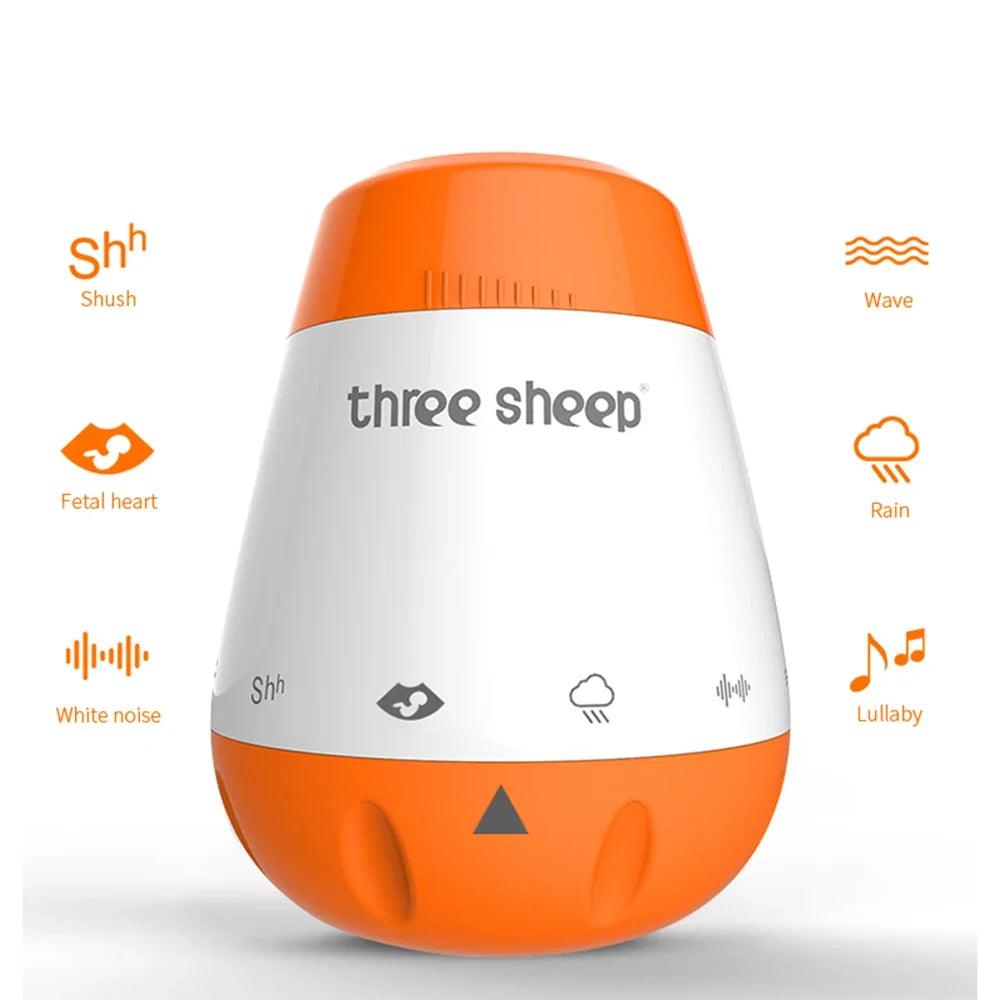Baby White Noise Machine Voice-Activated Sleep Soother for Infants — 6 Soothing Sounds, Rechargeable & Portable