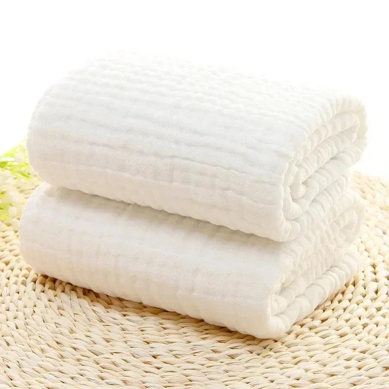6-Layer Cotton Muslin Baby Swaddle Blanket 105 x 105 cm (41.3 x 41.3 in) - Gauze Bath Towel & Newborn Receiving Blanket