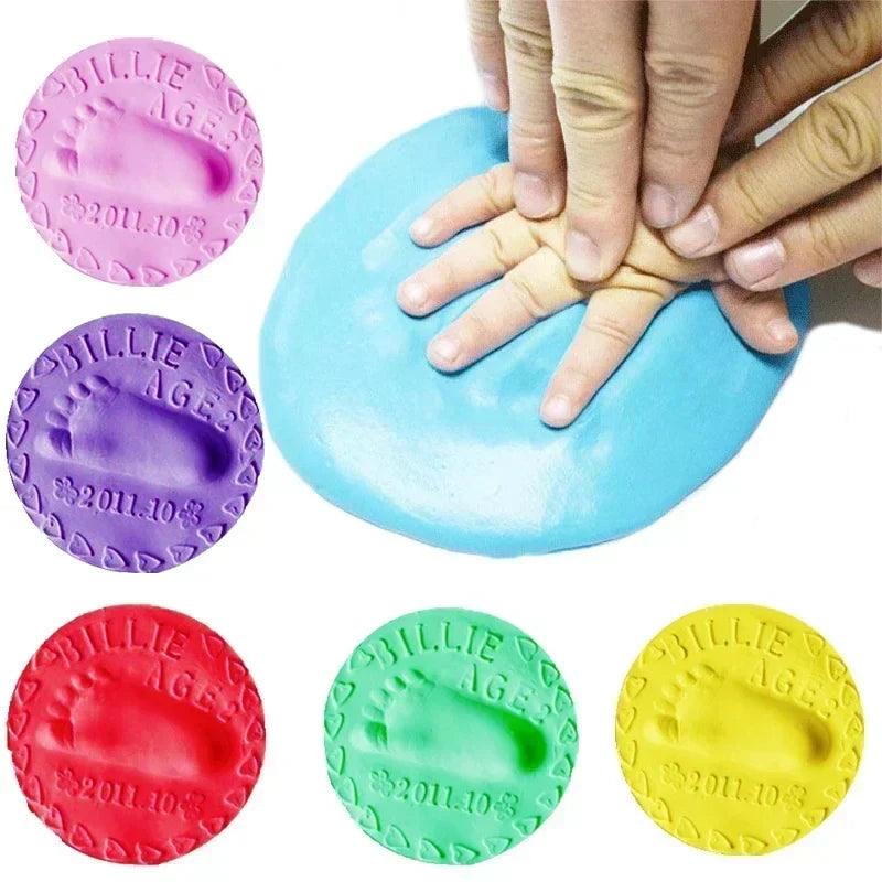 Baby Footprint Clay Kit Air-Dry 3D Hand & Footprint Keepsake DIY Non-Toxic Souvenir