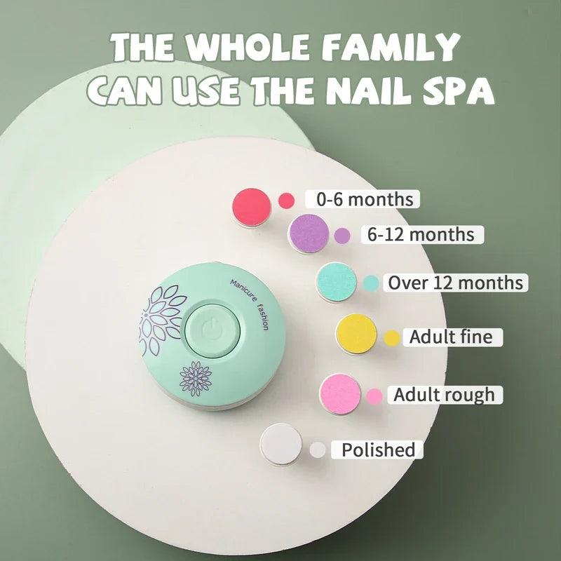 Baby Electric Nail Trimmer Kit - Nail Polisher & Clippers for Newborns and Toddlers