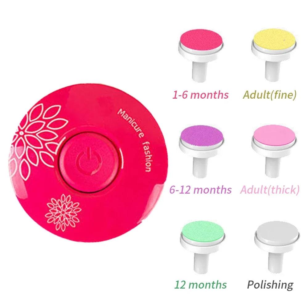 Electric Baby Nail Trimmer Kit for Newborns & Infants, Nail Clipper and Polisher Manicure Set