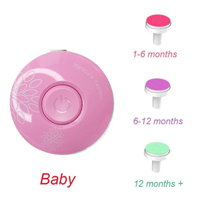 Electric Baby Nail Trimmer Kit for Newborns & Infants, Nail Clipper and Polisher Manicure Set