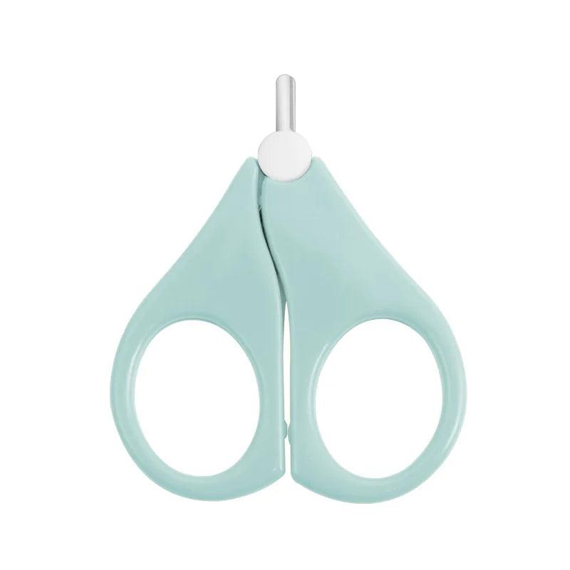 Baby Safety Nail Clippers & Scissors - Mini Stainless Steel Rounded Tip Trimmer for Newborns and Infants