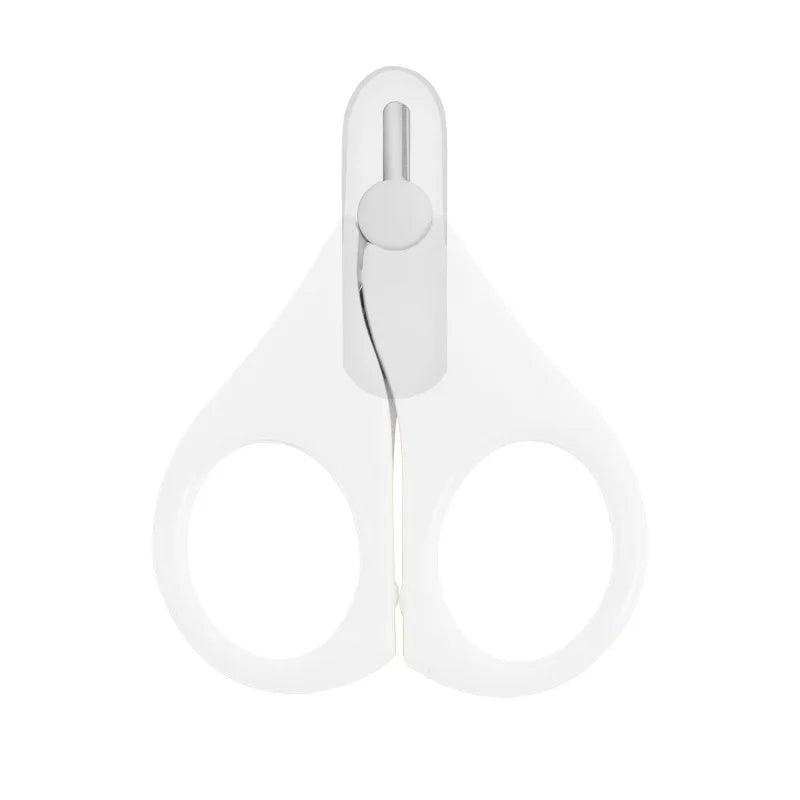 Baby Safety Nail Clippers & Scissors - Mini Stainless Steel Rounded Tip Trimmer for Newborns and Infants