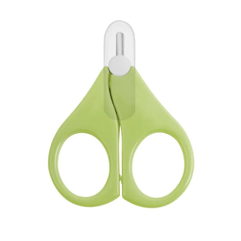 Baby Safety Nail Clippers & Scissors - Mini Stainless Steel Rounded Tip Trimmer for Newborns and Infants