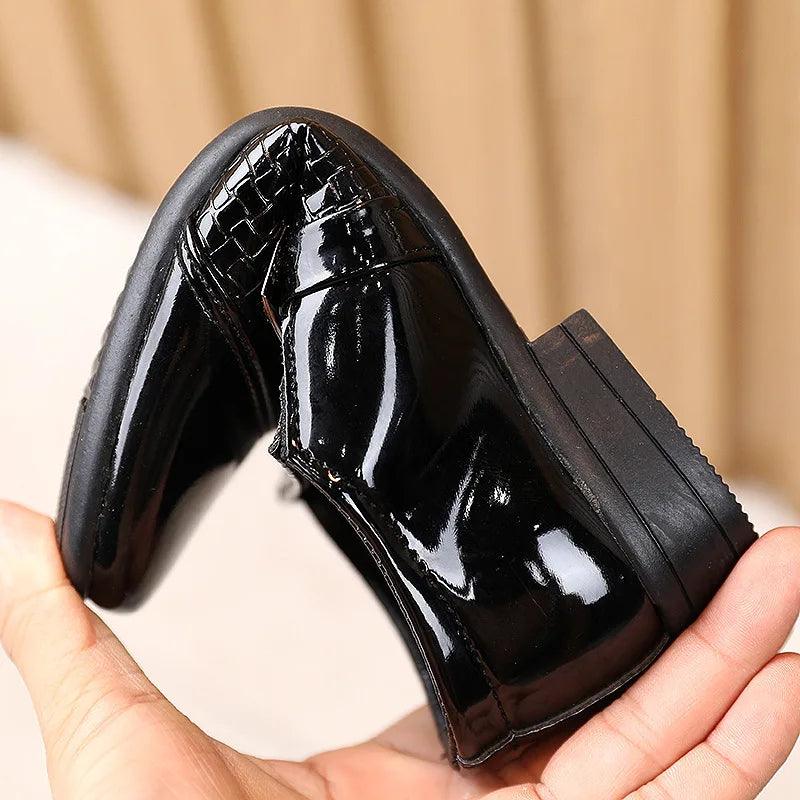 Kids PU Leather Dress Flats - Party, Wedding & Performance Shoes, Sizes 21-36