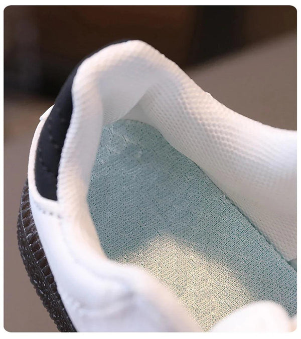 Kids PU Leather Sneakers - Lightweight Slip-On Velcro Soft-Sole, Anti-Slip Unisex Children’s Shoes