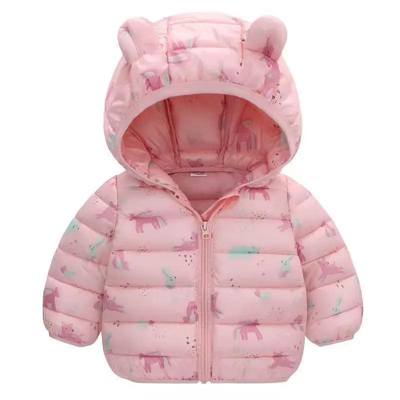 Kids Hooded Long Down Parka Coat - Warm Zippered Winter Jacket for Boys & Girls