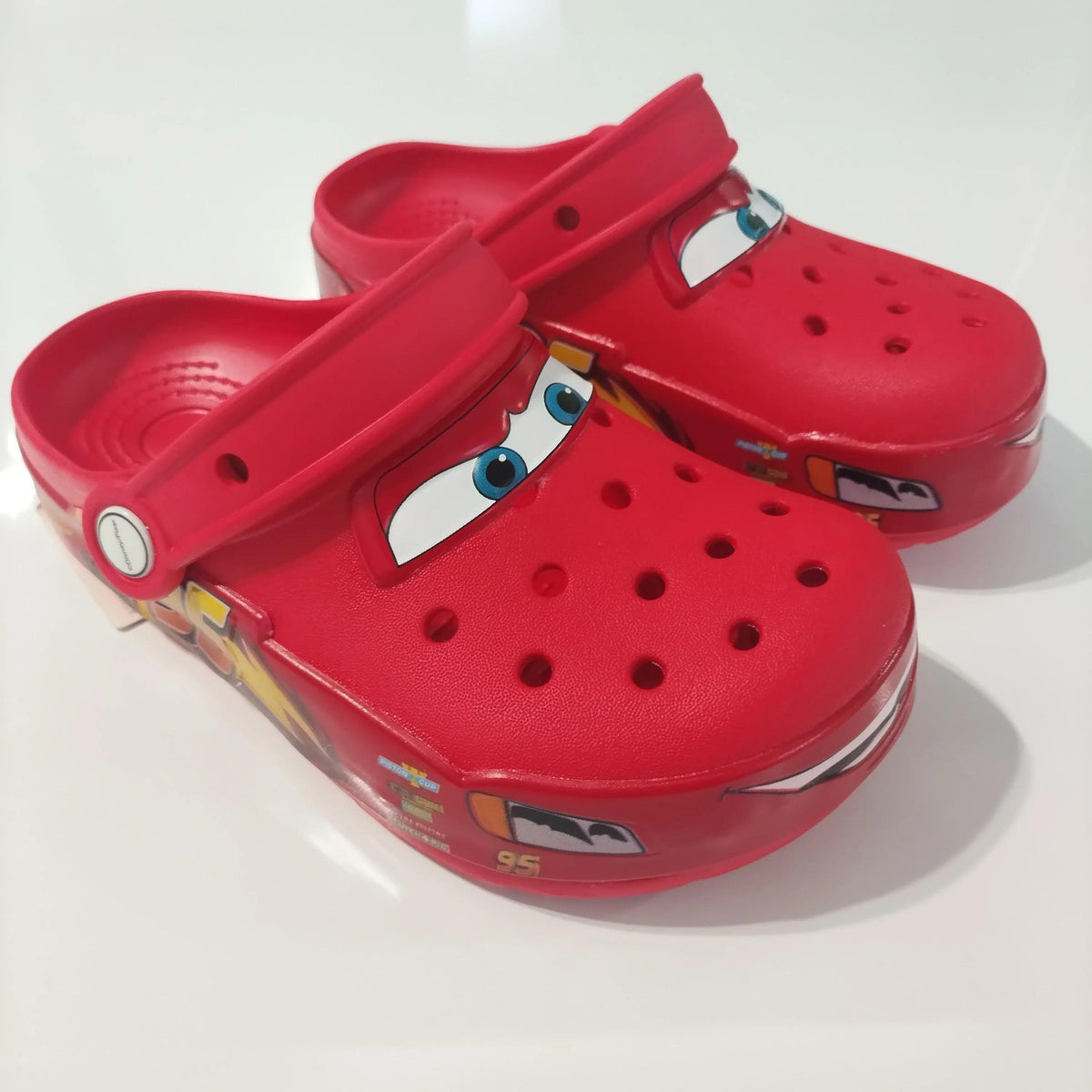 Lightning McQueen LED Light-Up Kids Slippers Car Sandals for Boys & Girls Breathable EVA Beach Slides