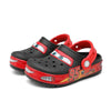 Lightning McQueen LED Light-Up Kids Slippers Car Sandals for Boys & Girls Breathable EVA Beach Slides - black / C10