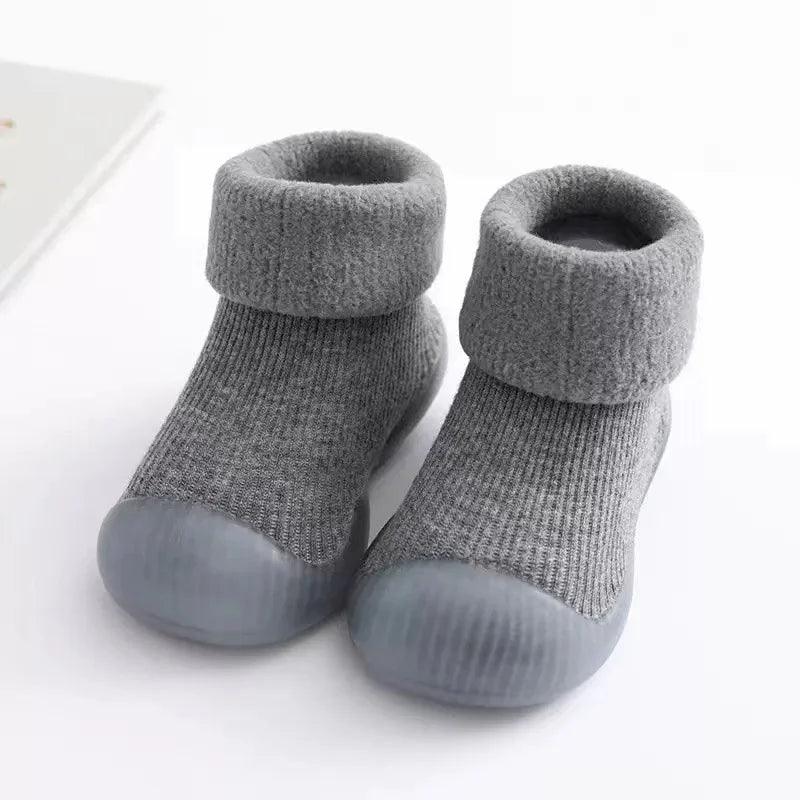 Warm Baby First Walker Shoes — Newborn to 4 Years Unisex Winter Slip-On Anti-Slip Rubber Sole