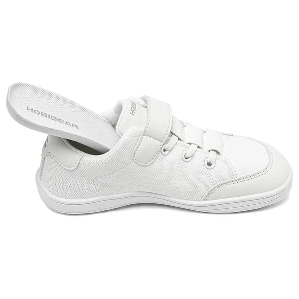 Kids Wide Toe Barefoot Sneakers Minimalist Lightweight Mesh & Faux Leather Hook & Loop Shoes