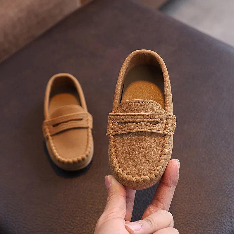 Toddler & Kids Moccasin Loafers Soft Leather Slip-On Non-Slip Tassel Casual Shoes