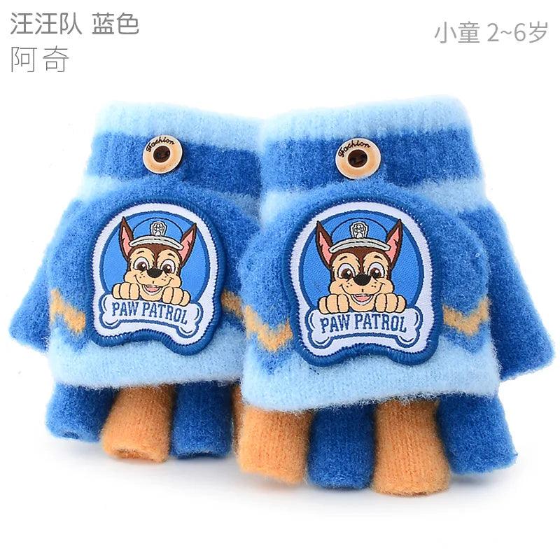 Kids Winter Plush Cartoon Mittens - Warm Gloves for Children Ages 2–6