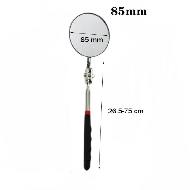 360° Telescoping Inspection Mirror with LED Light & Magnetic Tip, Extendable 9.5–28.7 in (24–73 cm) Mechanic Repair Tool
