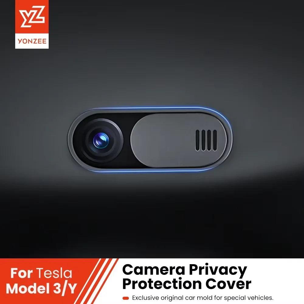 Tesla Model 3 & Model Y Camera Privacy Cover - Ultra-Thin Sliding Webcam Sticker for Car Monitor, Laptops & Smartphones