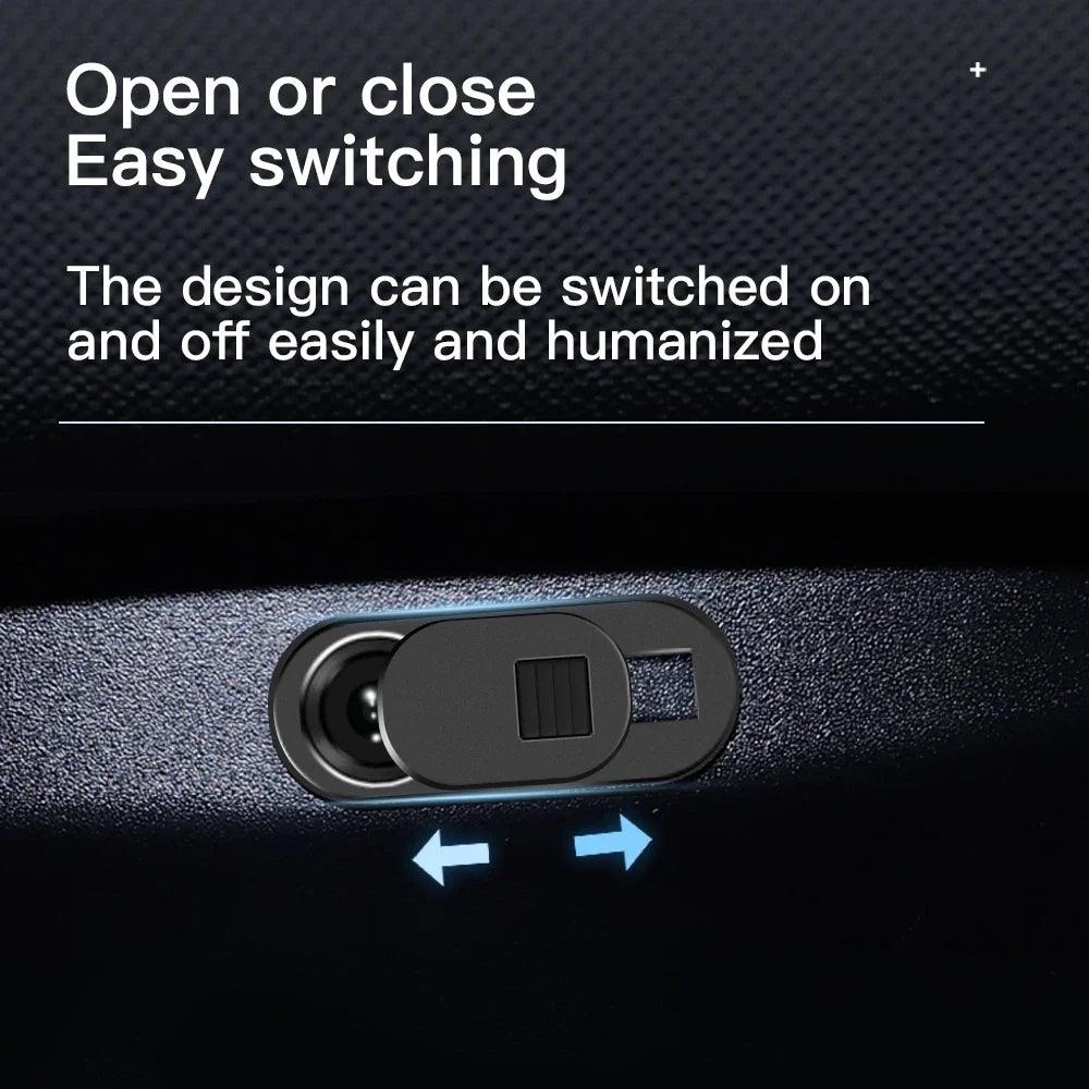 Tesla Model 3 & Model Y Camera Privacy Cover - Ultra-Thin Sliding Webcam Sticker for Car Monitor, Laptops & Smartphones