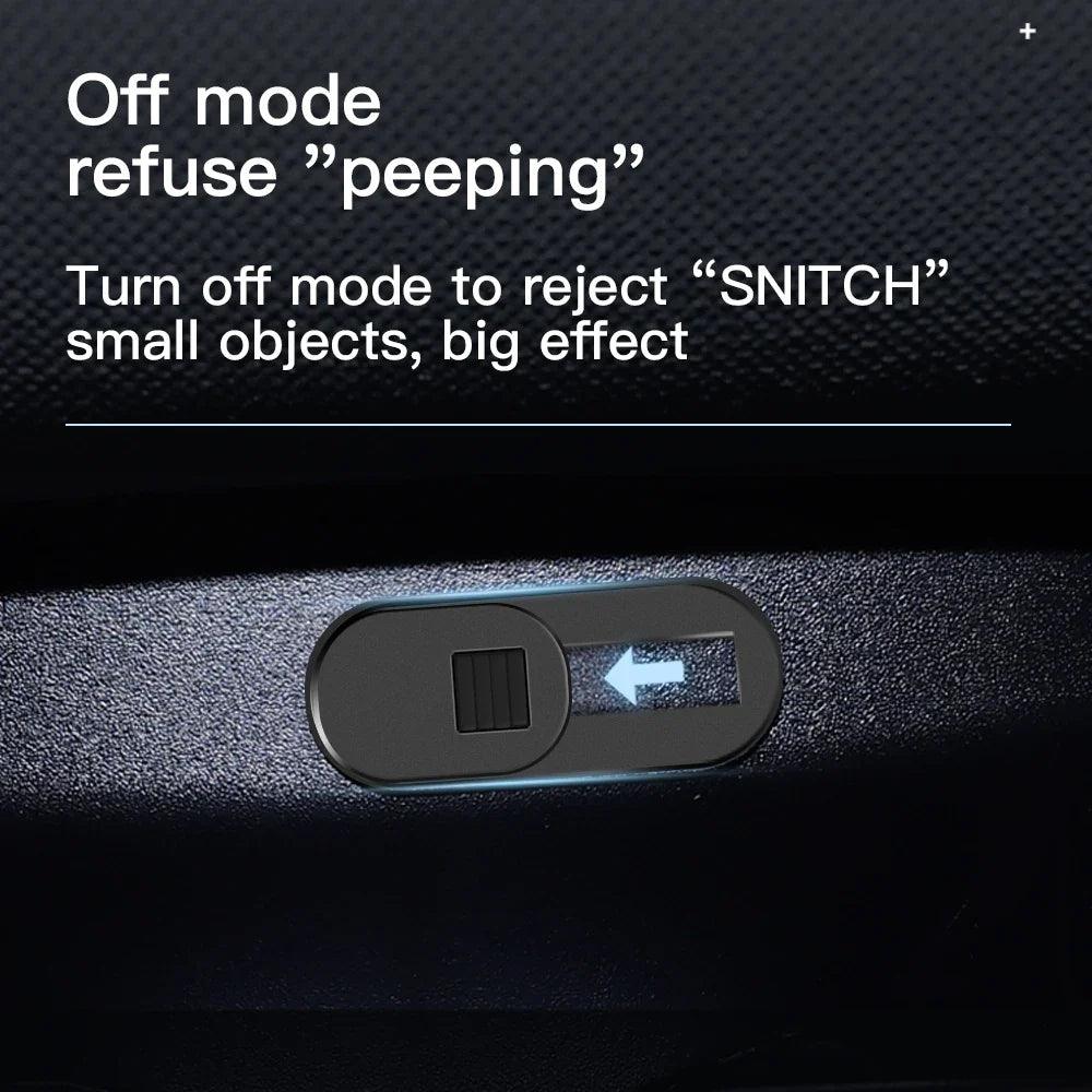 Tesla Model 3 & Model Y Camera Privacy Cover - Ultra-Thin Sliding Webcam Sticker for Car Monitor, Laptops & Smartphones