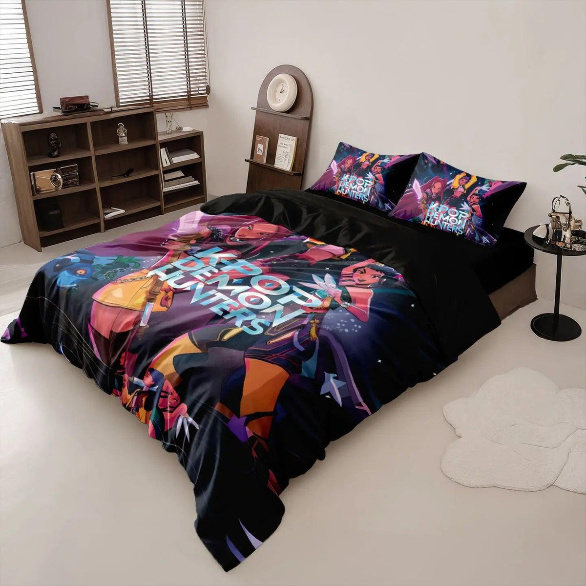 3-Piece K-Pop Girl Group Printed Duvet Cover Set (No Insert) - Microfiber Polyester, Machine Washable, Multiple Sizes 1.0–2.8 m (3.3–9 ft)