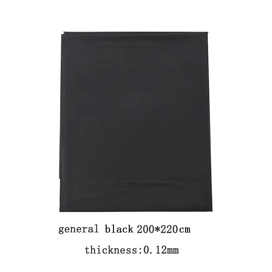 Black Waterproof PVC Bed Sheet – Oil-Resistant Thick Mattress Protector Fits 1.2 / 1.5 / 1.8 / 2.0 m Beds (220×130 / 220×160 / 220×200 cm | 86.6×51.2 / 86.6×63.0 / 86.6×78.7 in)