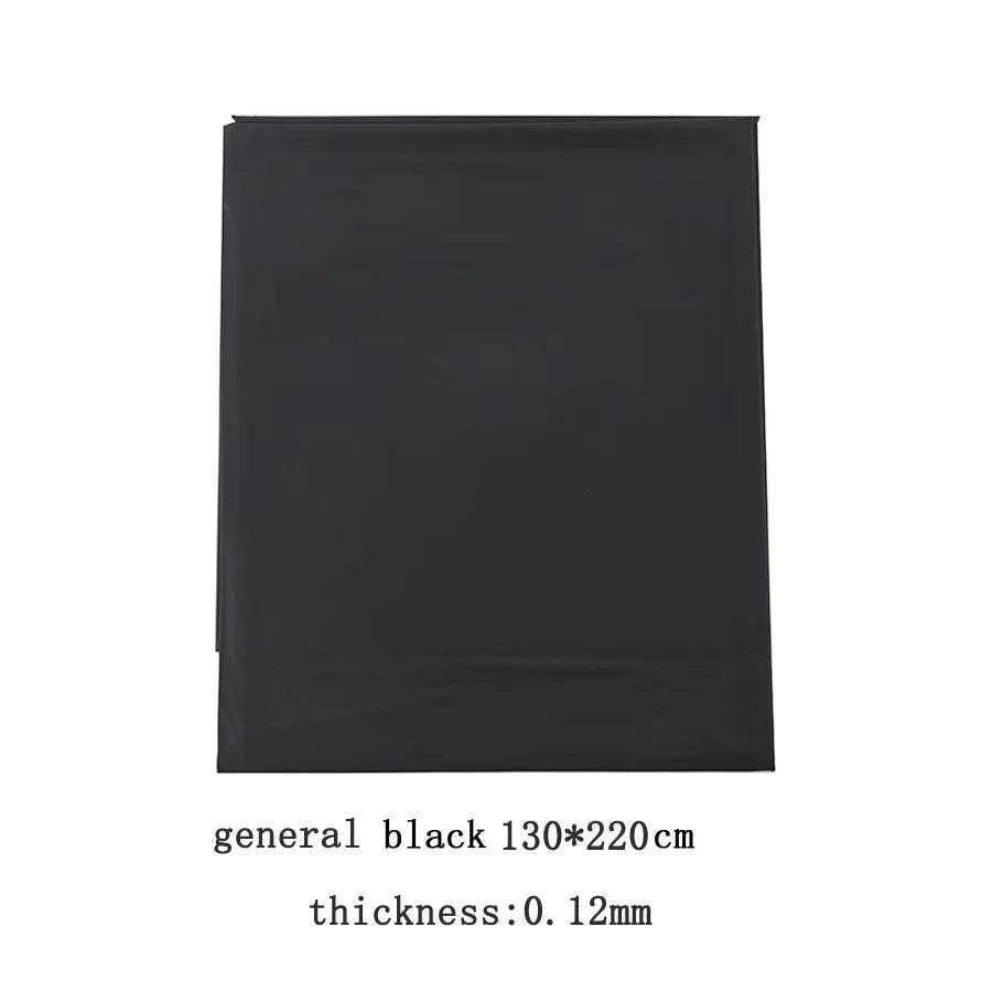 Black Waterproof PVC Bed Sheet – Oil-Resistant Thick Mattress Protector Fits 1.2 / 1.5 / 1.8 / 2.0 m Beds (220×130 / 220×160 / 220×200 cm | 86.6×51.2 / 86.6×63.0 / 86.6×78.7 in)
