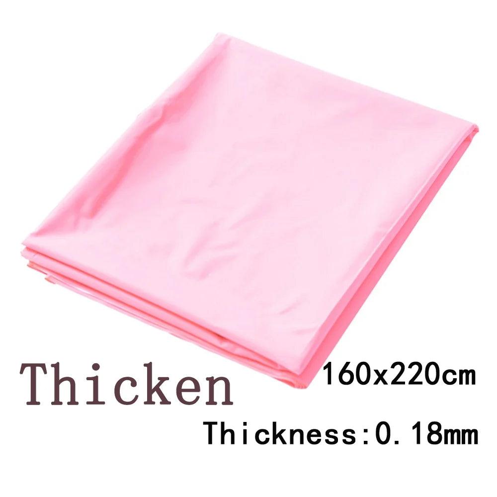 Black Waterproof PVC Bed Sheet – Oil-Resistant Thick Mattress Protector Fits 1.2 / 1.5 / 1.8 / 2.0 m Beds (220×130 / 220×160 / 220×200 cm | 86.6×51.2 / 86.6×63.0 / 86.6×78.7 in)