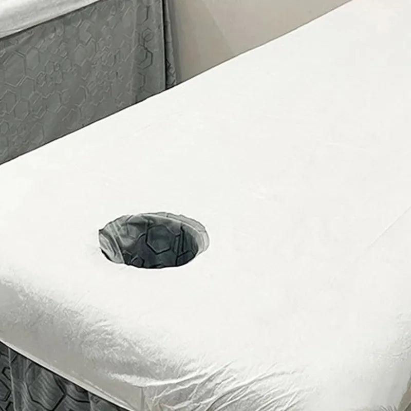 10-Pack Disposable Open-Face Spa Bed Sheets — Breathable Non-Woven Elastic Massage Table Covers for Salon & Spa
