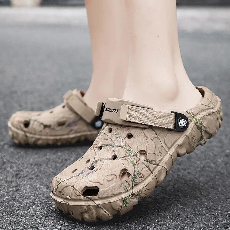 Men's Lightweight EVA Clog Sandals Non-Slip Slip-On Slides with Adjustable Buckle for Home & Garden