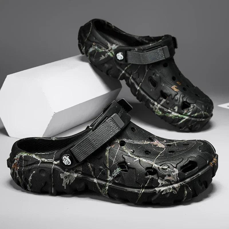 Men's Lightweight EVA Clog Sandals Non-Slip Slip-On Slides with Adjustable Buckle for Home & Garden