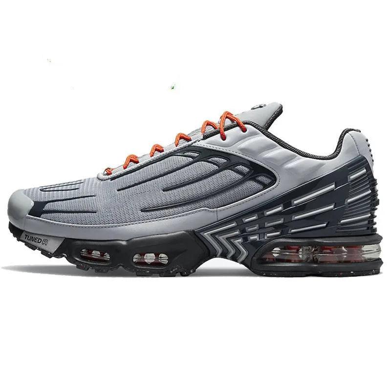 Silver Black Breathable Outdoor Running Sneakers – Comfortable Unisex Athletic Shoes (EU 36–46)