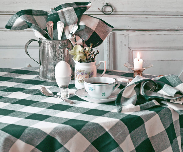 Green Checkered Tablecloth