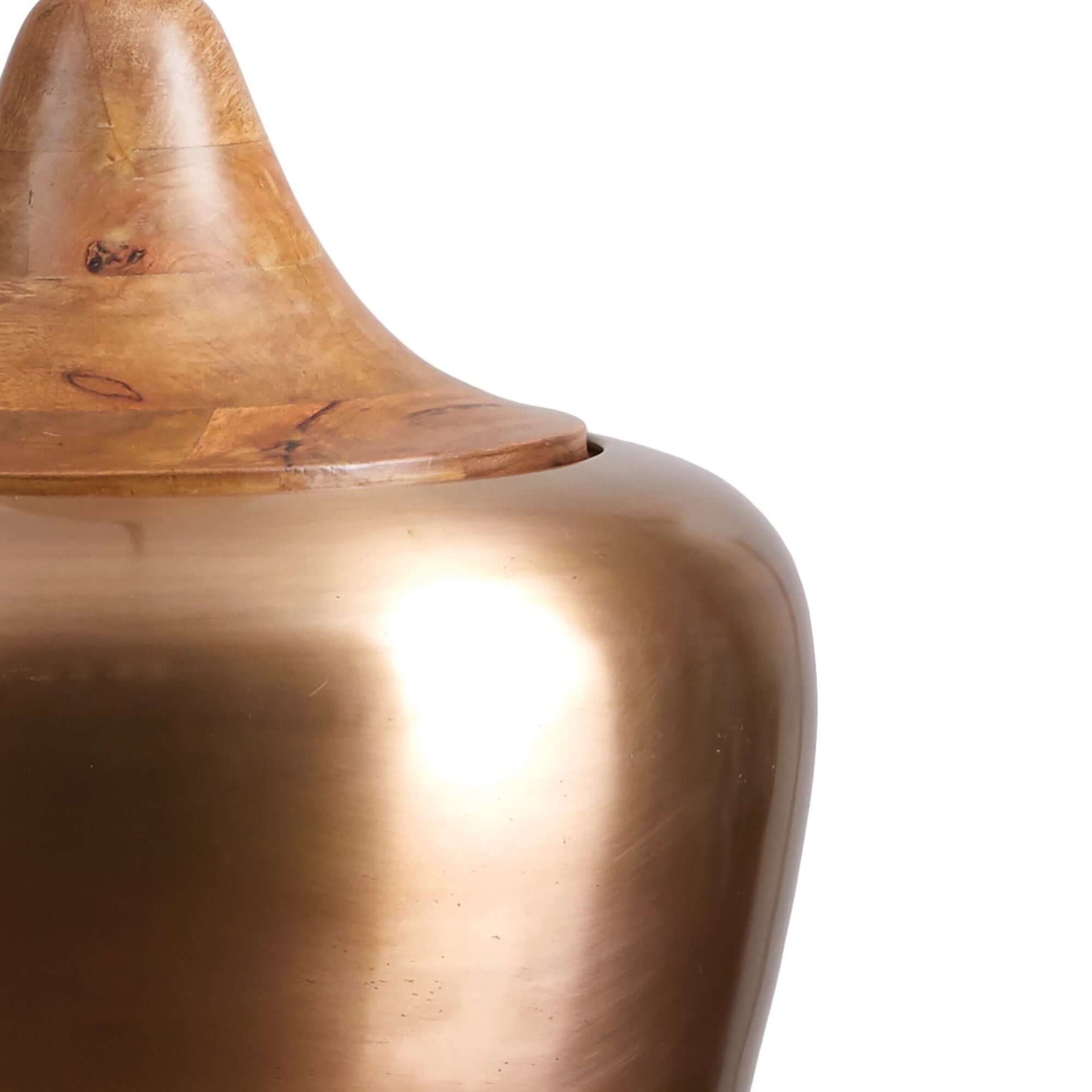 Farmhouse Wood and Satin Brass Pendant Light