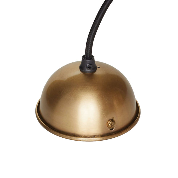 Farmhouse Wood and Satin Brass Pendant Light