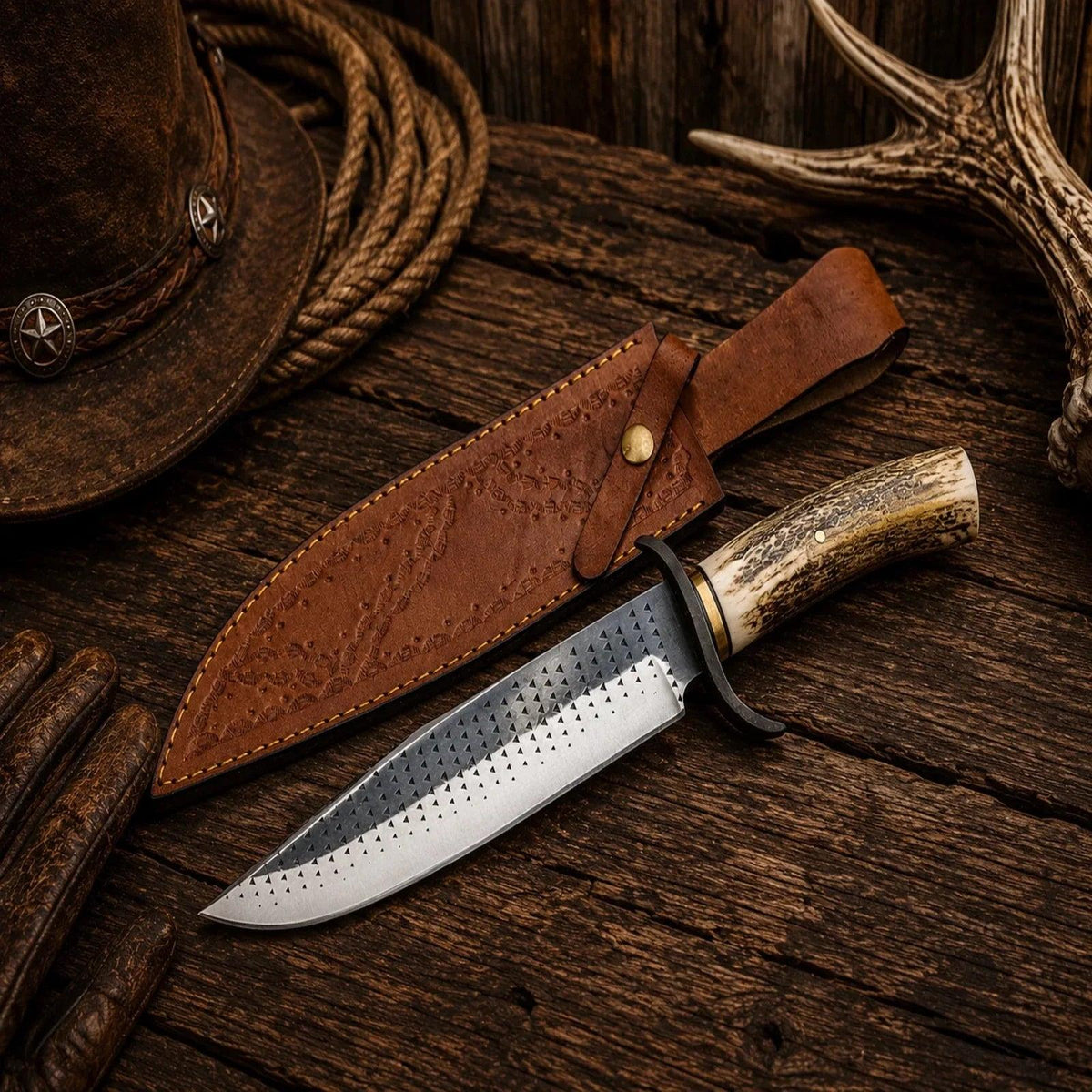 Farrier Rasp Hunting Bowie Knife – 14.5