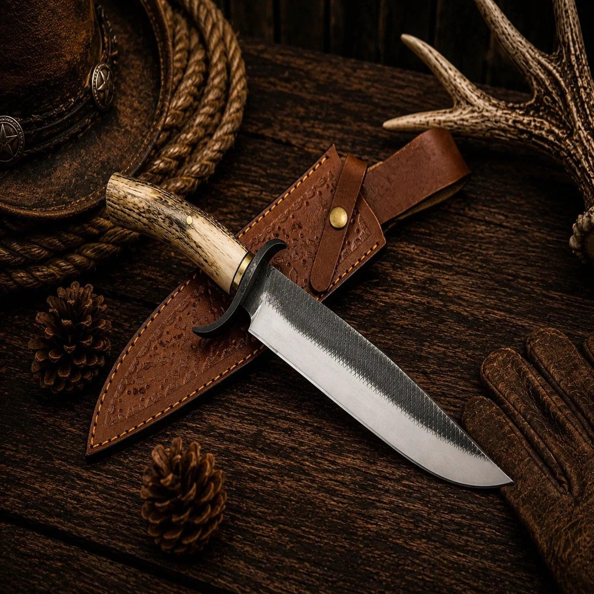 Farrier Rasp Hunting Bowie Knife – 14.5