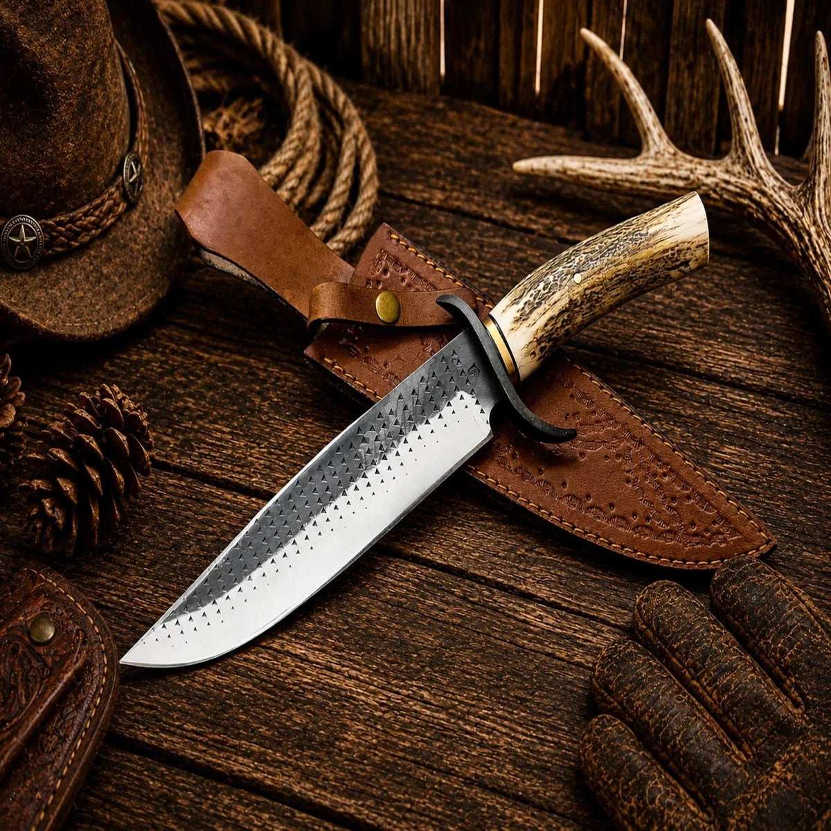 Farrier Rasp Hunting Bowie Knife – 14.5