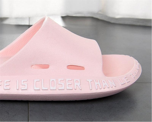 Fashion Beach Slides Massage Flip Flops Non-slip Slippers High Quality EVA Summer Men Women Quick Drying Bathroom Sandals Open Toe Soft Slippers Soft Shower Massage Slippers