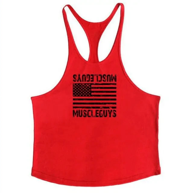 Fashion Bodybuilding Cotton Gym Sleeveless Shirt Men Fitness Vest Modern Singlet Sportswear Workout Tank Top Gym Mens Back Tank Top Vest Muscle Fashion Stringer Clothing Bodybuilding Singlets Fitness Workout Sleeveless Sports Shirt
