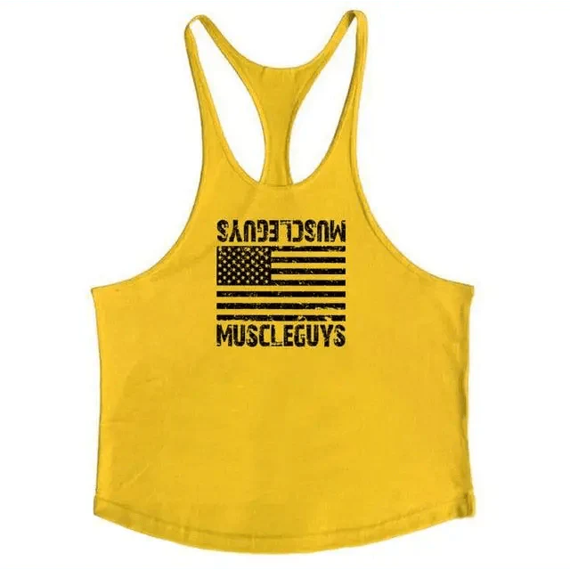 Fashion Bodybuilding Cotton Gym Sleeveless Shirt Men Fitness Vest Modern Singlet Sportswear Workout Tank Top Gym Mens Back Tank Top Vest Muscle Fashion Stringer Clothing Bodybuilding Singlets Fitness Workout Sleeveless Sports Shirt