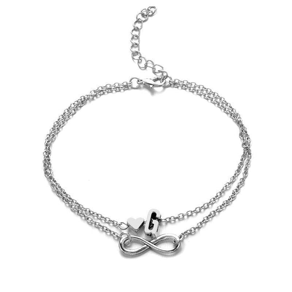 Fashion Bracelets Silver Color Geometric Infinity Symbol Letters Sterling Silver Adjustable Mother's Day Jewelry Gift Birthday Valentine’s Day Gifts For Women Mom Wife Girls