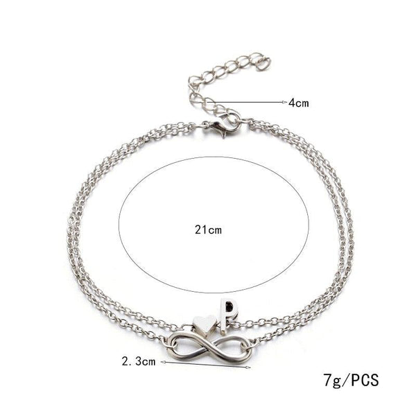 Fashion Bracelets Silver Color Geometric Infinity Symbol Letters Sterling Silver Adjustable Mother's Day Jewelry Gift Birthday Valentine’s Day Gifts For Women Mom Wife Girls