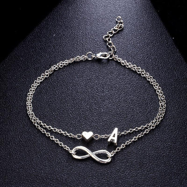 Fashion Bracelets Silver Color Geometric Infinity Symbol Letters Sterling Silver Adjustable Mother's Day Jewelry Gift Birthday Valentine’s Day Gifts For Women Mom Wife Girls