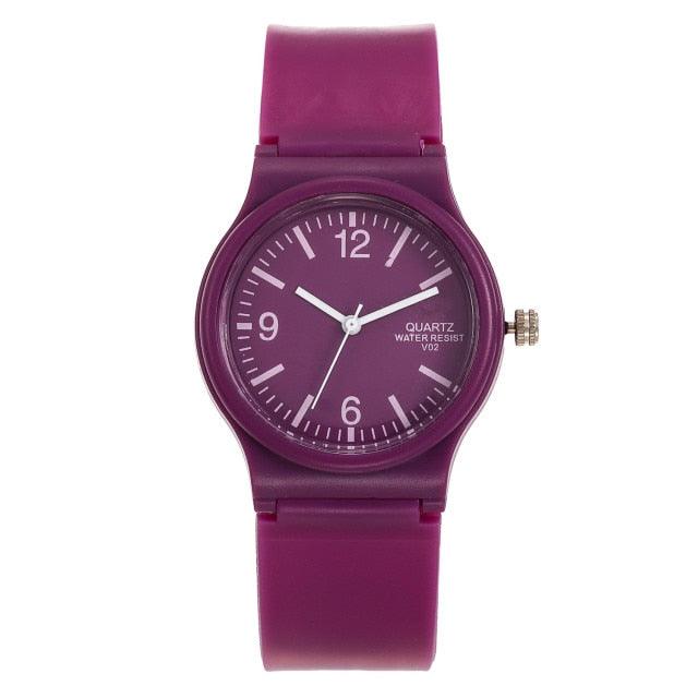 Fashion Casual Environmental Friendly Silicone Childrens Quartz Fashion Watches Retro Classic Analog Time Teacher Young Girls Teen Wrist Watch With Colorful Silicone Band For Valentine’s Day