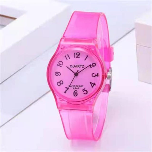 Fashion Casual Environmental Friendly Silicone Childrens Quartz Fashion Watches Retro Classic Analog Time Teacher Young Girls Teen Wrist Watch With Colorful Silicone Band For Valentine’s Day