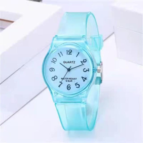 Fashion Casual Environmental Friendly Silicone Childrens Quartz Fashion Watches Retro Classic Analog Time Teacher Young Girls Teen Wrist Watch With Colorful Silicone Band For Valentine’s Day