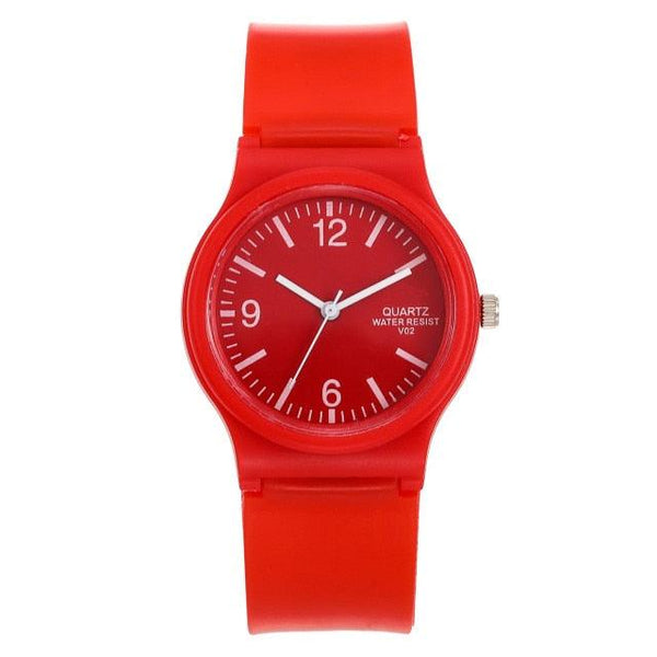 Fashion Casual Environmental Friendly Silicone Childrens Quartz Fashion Watches Retro Classic Analog Time Teacher Young Girls Teen Wrist Watch With Colorful Silicone Band For Valentine’s Day