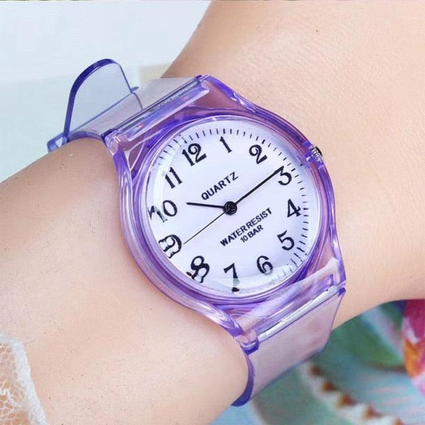 Fashion Casual Environmental Friendly Silicone Childrens Quartz Fashion Watches Retro Classic Analog Time Teacher Young Girls Teen Wrist Watch With Colorful Silicone Band For Valentine’s Day