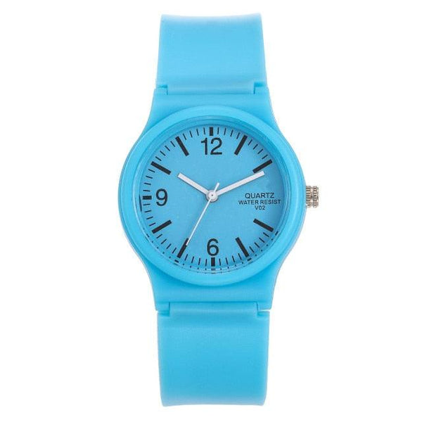 Fashion Casual Environmental Friendly Silicone Childrens Quartz Fashion Watches Retro Classic Analog Time Teacher Young Girls Teen Wrist Watch With Colorful Silicone Band For Valentine’s Day
