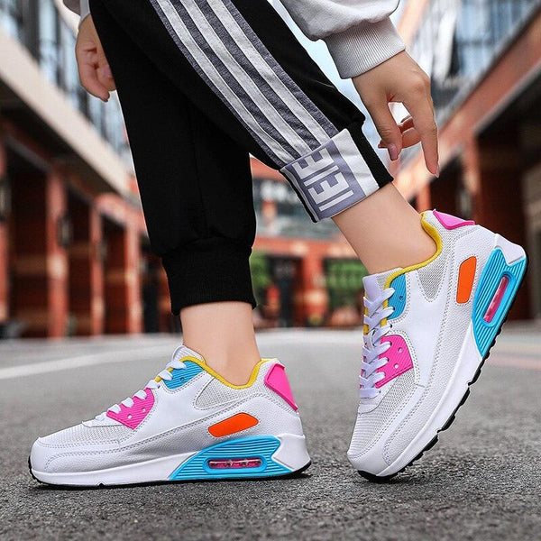Fashion Couple Sports Running Shoes Jogging Shoes Outdoor Sports Sneakers Lace Up Unisex Walk Women's Air Athletic Running Shoes Fashion Sport Gym Jogging Tennis Fitness Sneakers